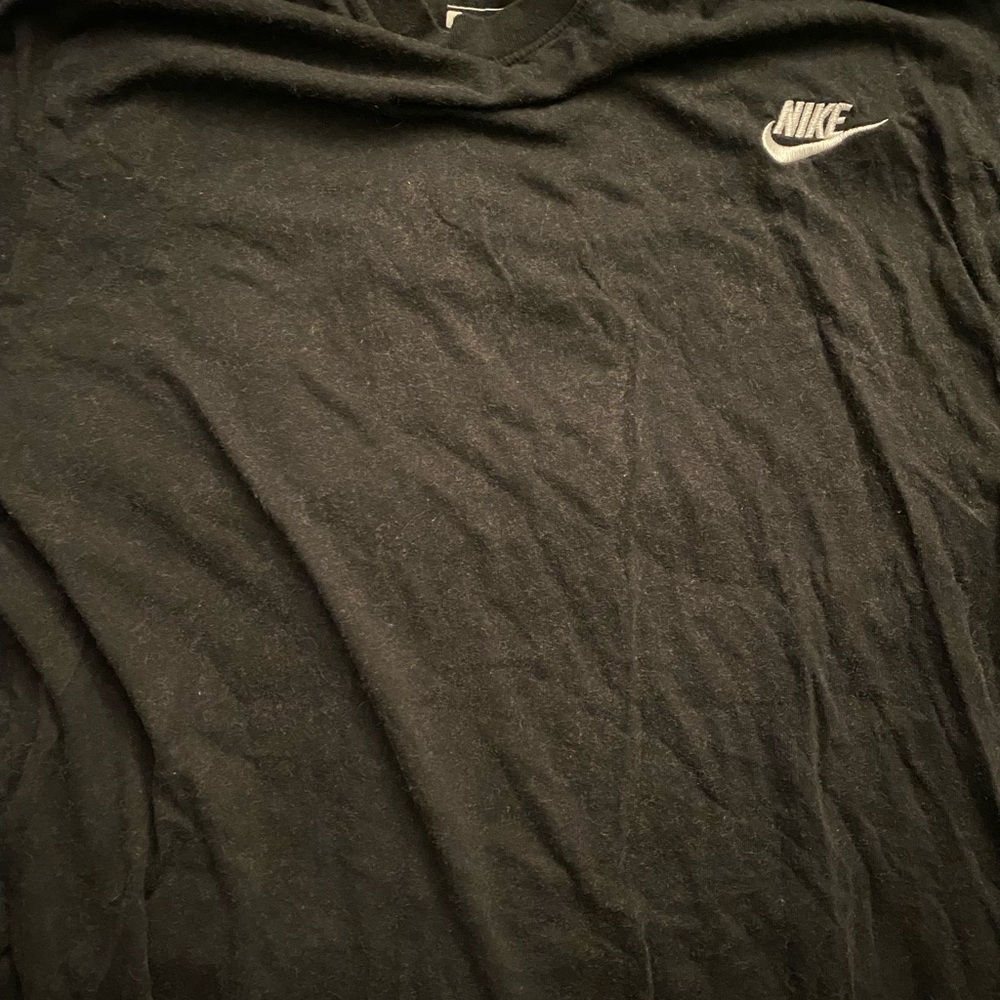 Black Embroidered Nike Shirt